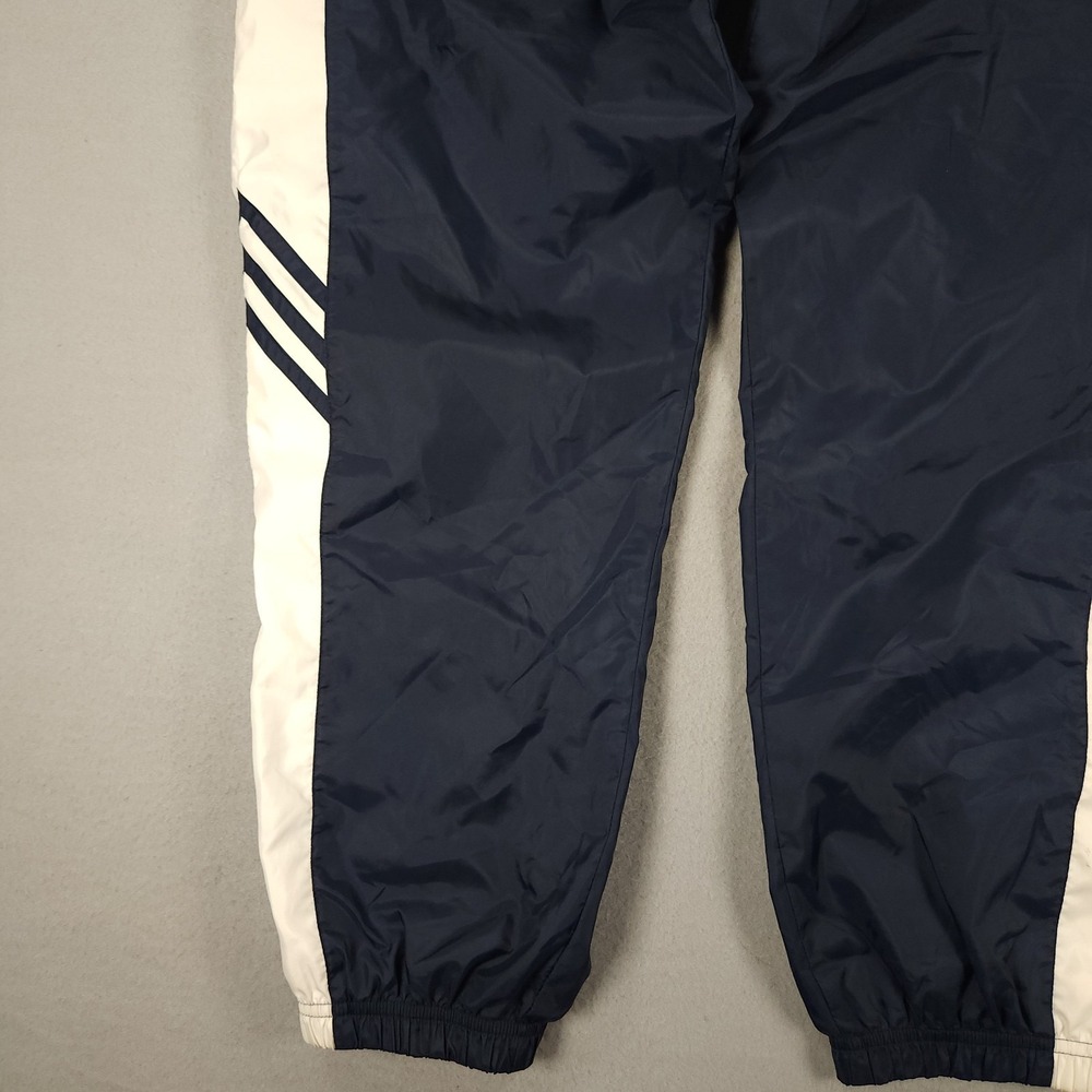 Vintage 2000's Adidas Windbreaker Nylon Blue Track Pants Ankle Zip Men's Size M - Picture 8 of 14